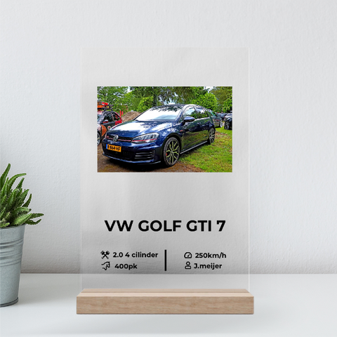 Normaal (30x20cm meest gekozen) / Houten standaard ( € 4,95)