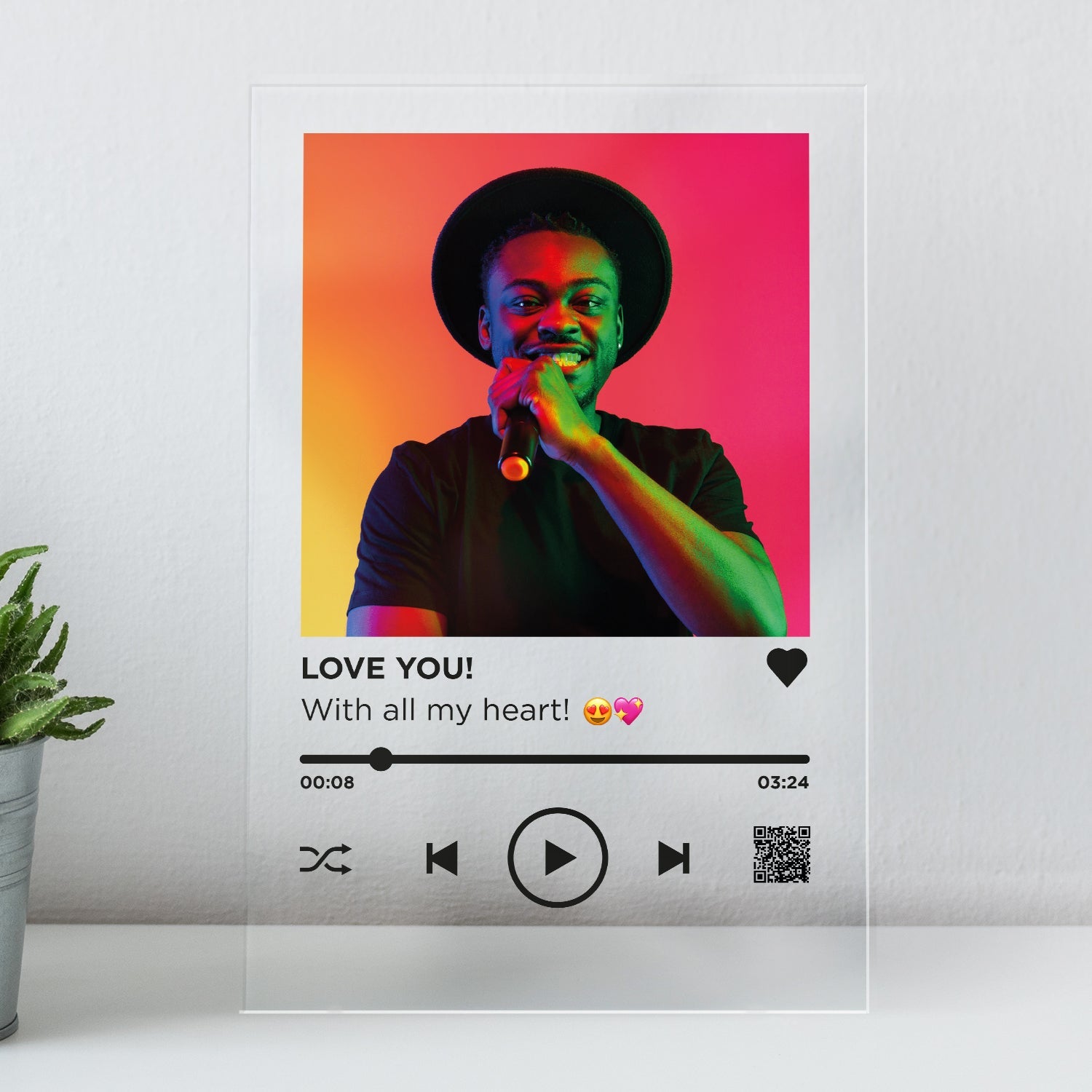 Song Cover glas met foto van acrylglas - 20 cm Spotify afbeelding, muziekcadeau voor vriendin en vriend in vinylplaatlook, gepersonaliseerd fotocadeau voor hem en haar (acrylglas, vinylplaat Song Cover glas met foto van acrylglas - 20 cm Spotify afbeelding, muziekcadeau voor vriendin en vriend in vinylplaatlook, gepersonaliseerd fotocadeau voor hem en haar (acrylglas, vinylplaat