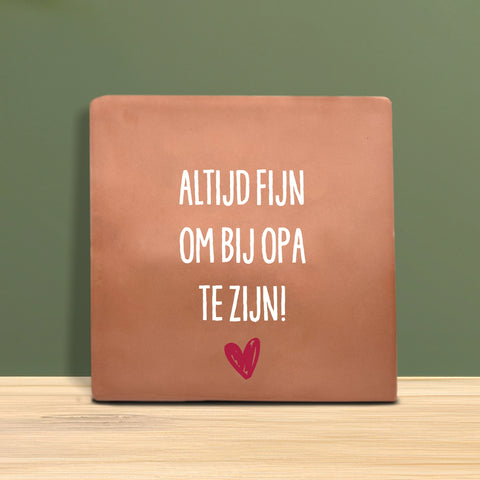 Kachel mit Text - Immer schön mit Opa und Oma zusammen zu sein.