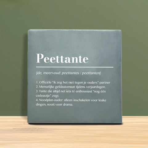Tegeltje met tekst - Peettante
