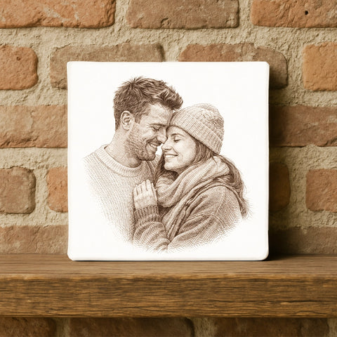 Sepia fototegeltje met eigen foto – Ontwerp je eigen tegeltje