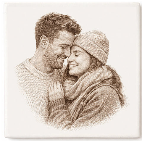 Sepia fototegeltje met eigen foto – Ontwerp je eigen tegeltje