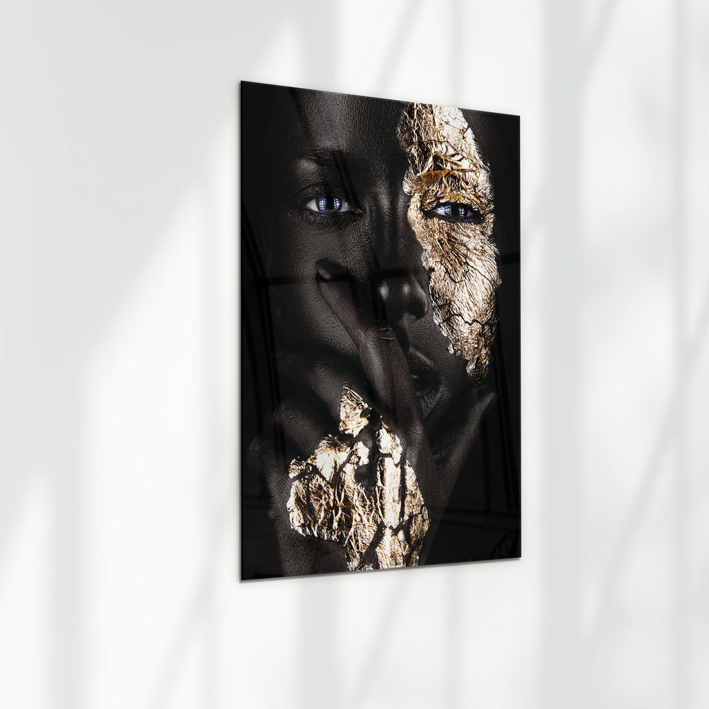 Women Black Gold plexiglas foto frame.